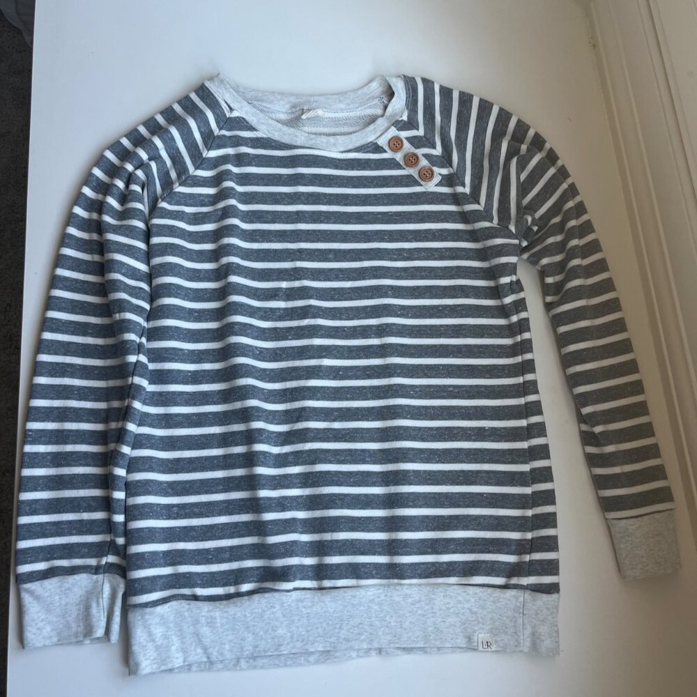 Lulu + Roo Striped Sweatshirt Women's Medium